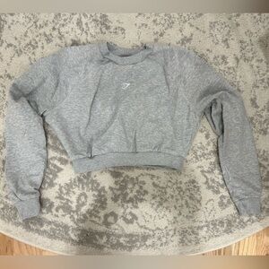 Gymshark Gray Crew Neck Cropped Sweater